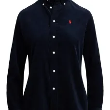 Вельветовая рубашка с длинными рукавами