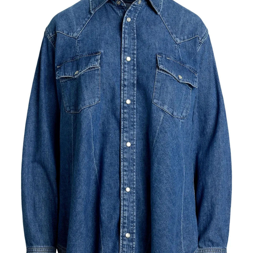 джинсовая рубашка в стиле вестерн