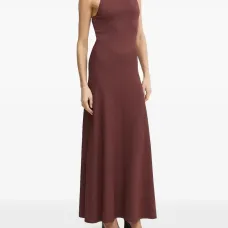 Платье макси без рукавов с высоким воротником Платье макси без рукавов с высоким воротником