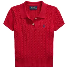 Свитер фактурной вязки с воротником поло Свитер фактурной вязки с воротником поло