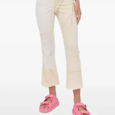 Укороченные брюки с абстрактным принтом