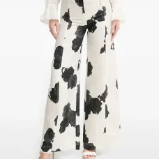 Брюки палаццо с принтом