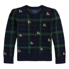 Клетчатый кардиган с вышивкой Клетчатый кардиган с вышивкой