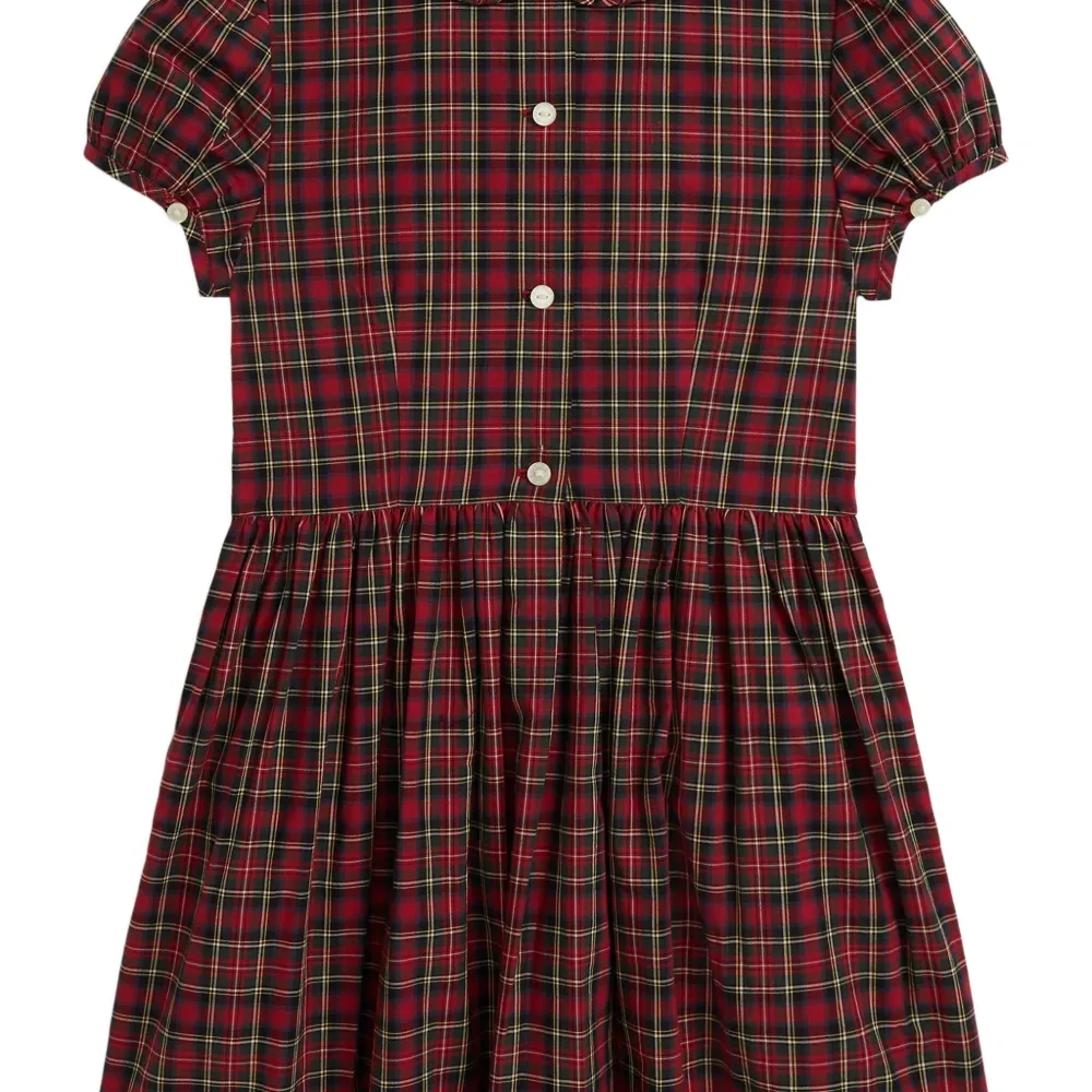 Клетчатое платье с короткими рукавами