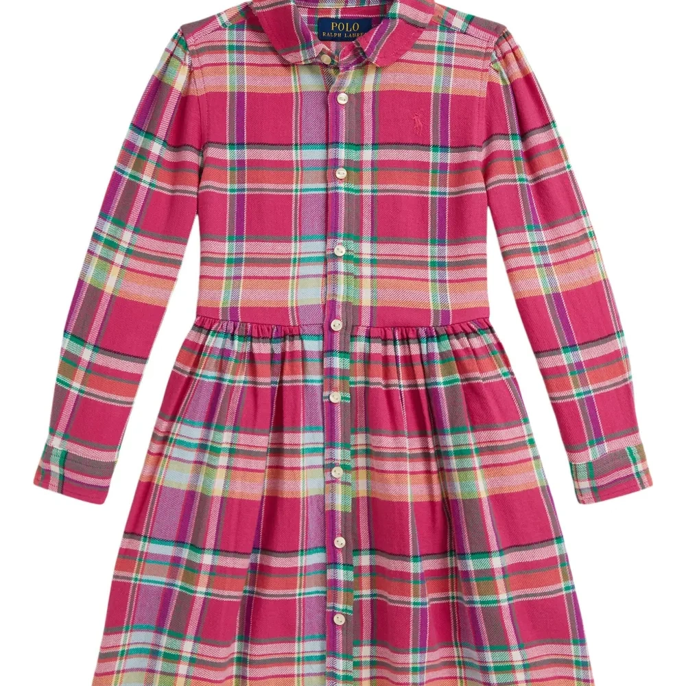 клетчатое платье на пуговицах