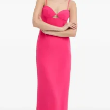 Платье миди с вырезом