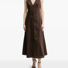 Платье миди на пуговицах