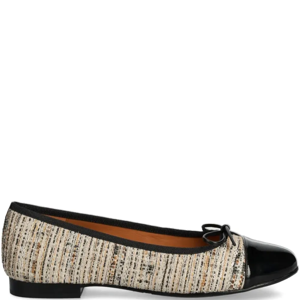 Твидовые туфли с контрастным носком