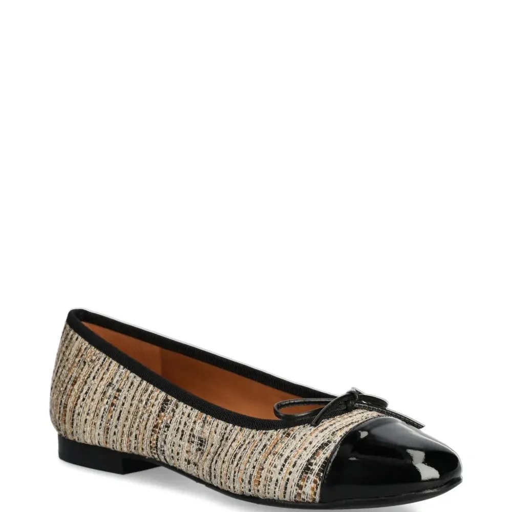 Твидовые туфли с контрастным носком