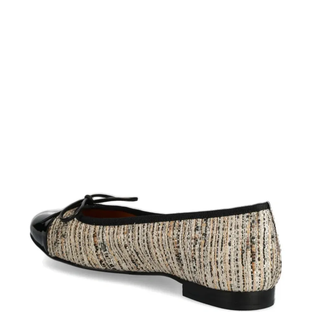 Твидовые туфли с контрастным носком