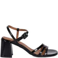 Лакированные босоножки с ремешком на щиколотке