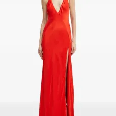 Платье макси с вырезом халтер