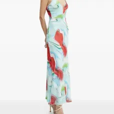 Платье макси с графичным принтом