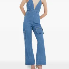 Комбинезон карго с вырезом халтер Комбинезон карго с вырезом халтер