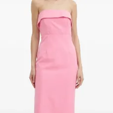 Платье миди без бретелей