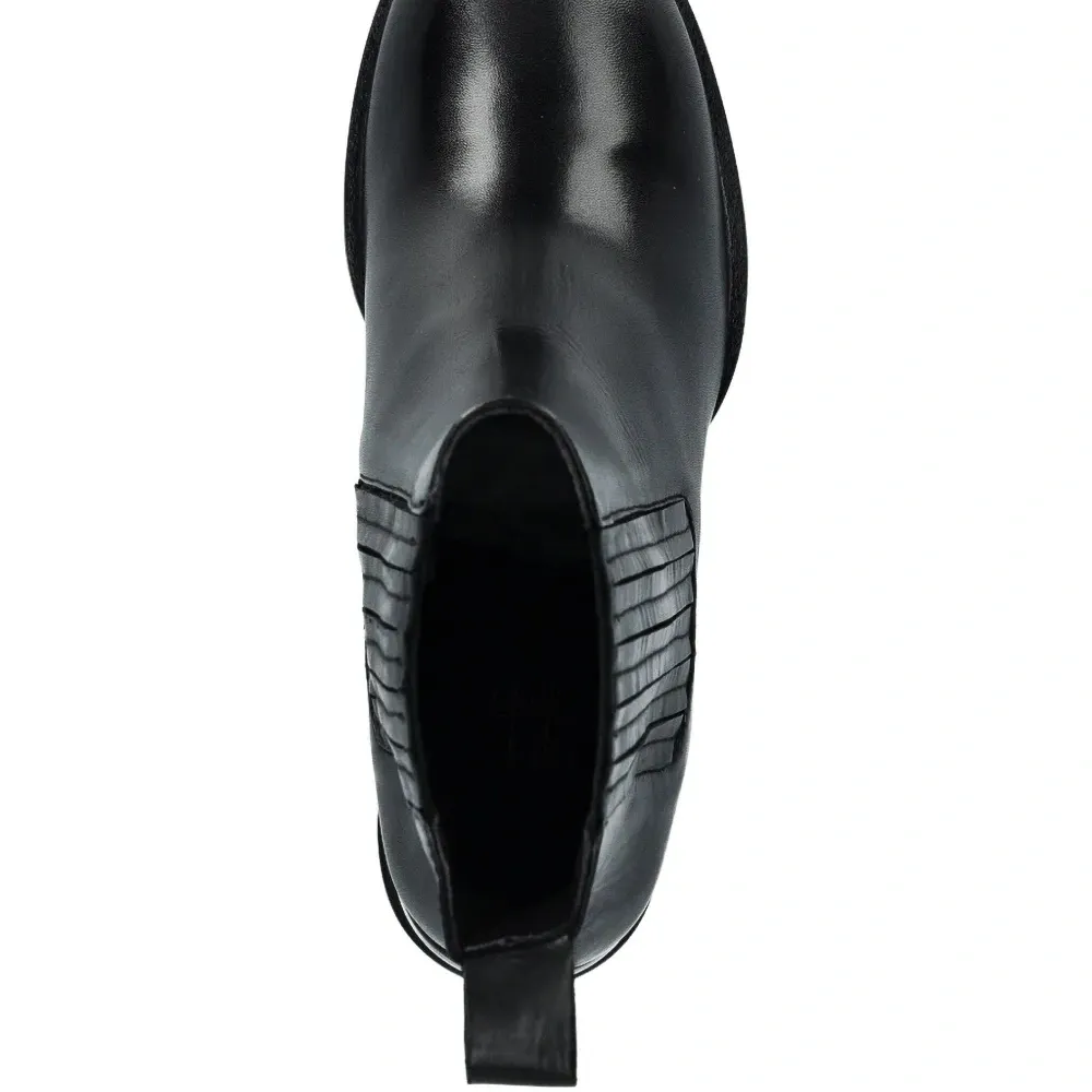 Ботильоны на блочном каблуке