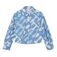 рубашка Leocorno с абстрактным принтом