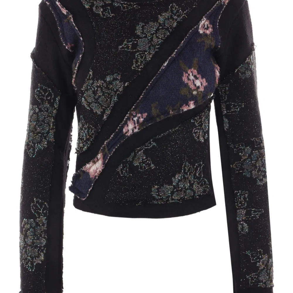 пуловер в технике пэчворк