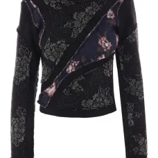 пуловер в технике пэчворк