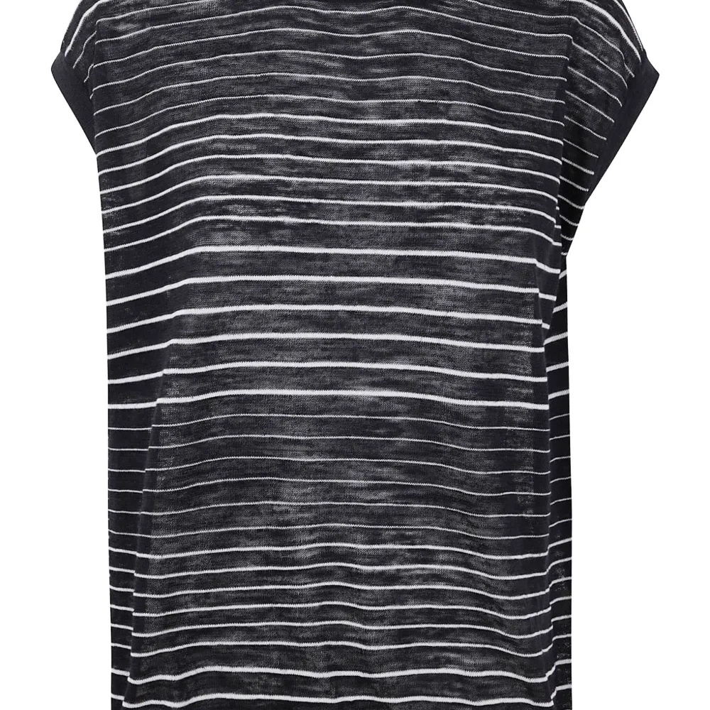 льняной топ в полоску