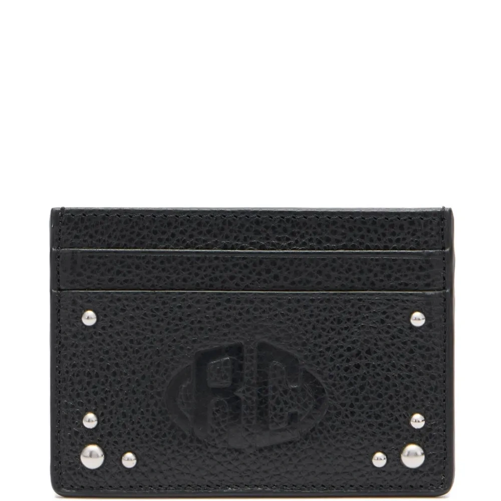 Картхолдер с тисненым логотипом и заклепками