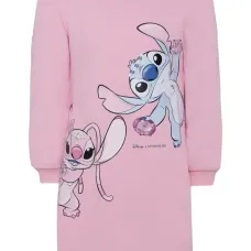 Платье с длинными рукавами и графичным принтом