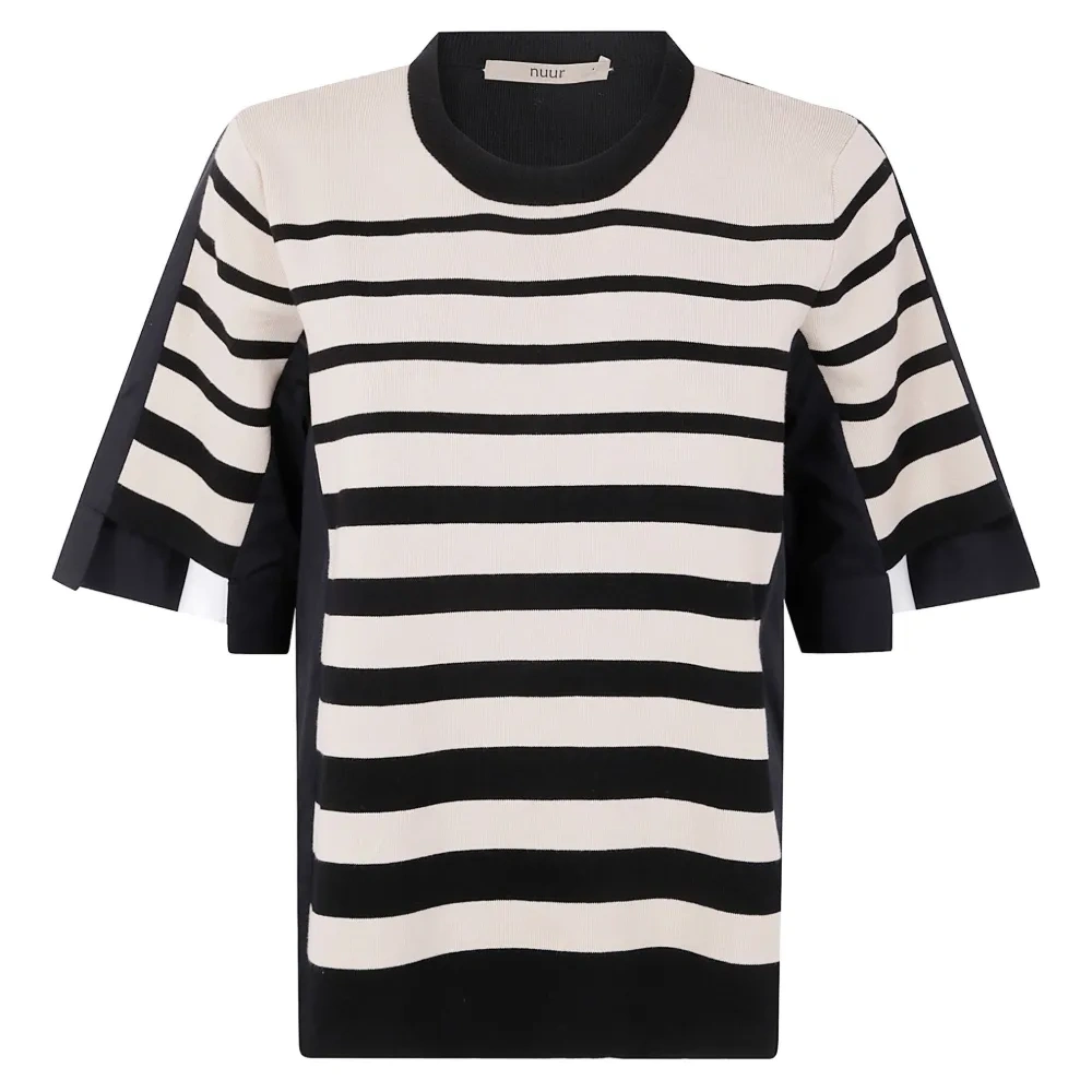 топ со вставкой в полоску