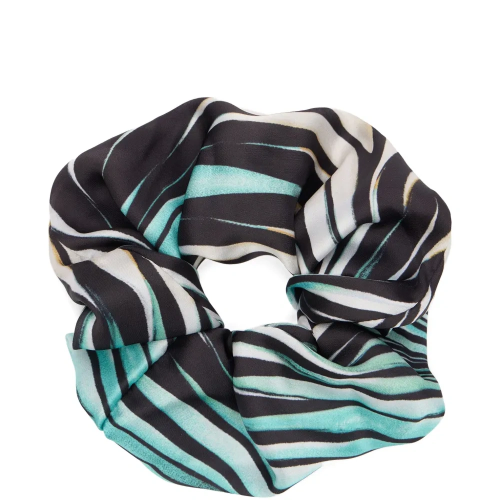 шелковая резинка для волос в полоску