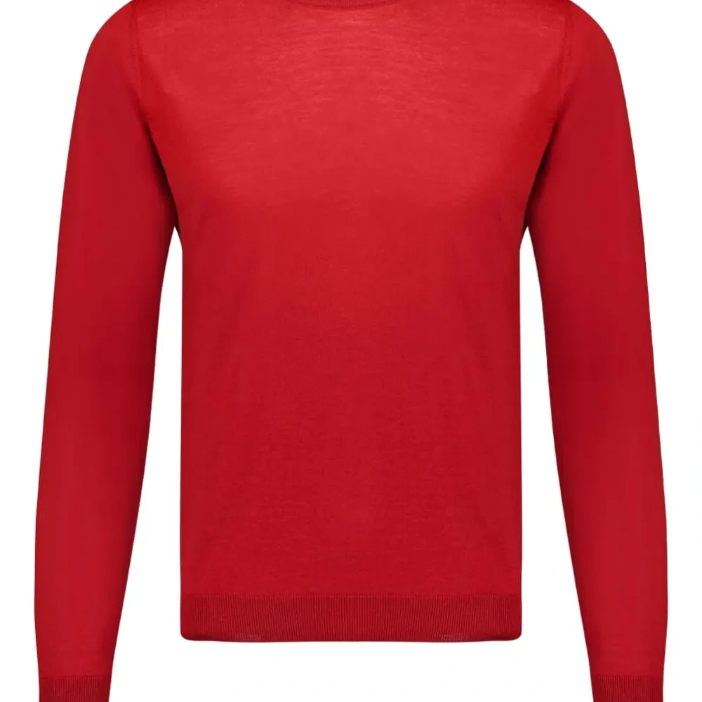 Шерстяной свитер с круглым вырезом