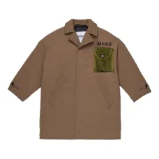 Пуховик с клетчатой вставкой