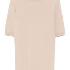 кашемировый топ с короткими рукавами