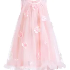 платье из тюля с цветочным декором