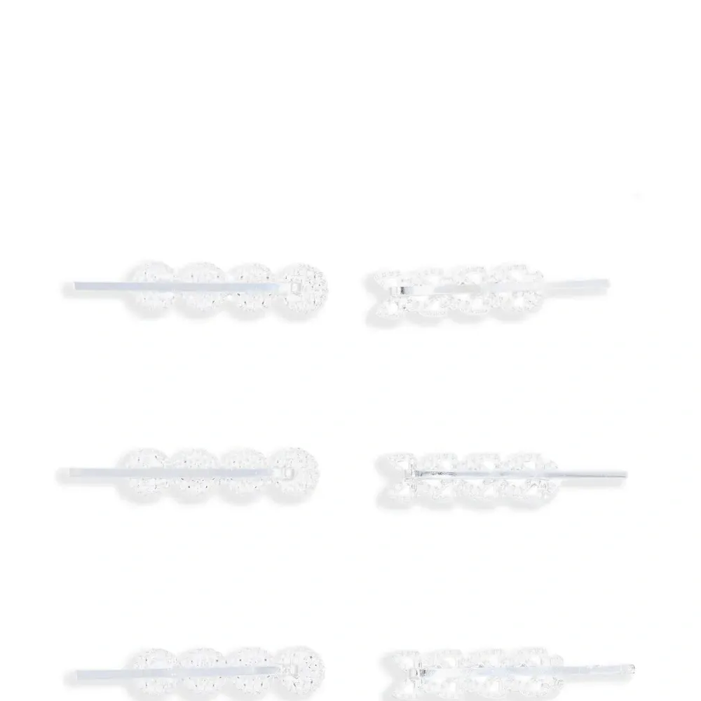 набор из шести заколок для волос с кристаллами