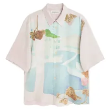 Рубашка Beyond с короткими рукавами и графичным принтом