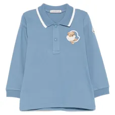 Рубашка поло с длинными рукавами и аппликацией Рубашка поло с длинными рукавами и аппликацией