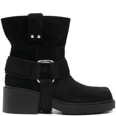 Байкерские ботинки с ремешками