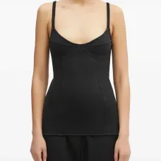 Топ в рубчик с U-образным вырезом