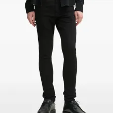 Джинсы с вышитым логотипом