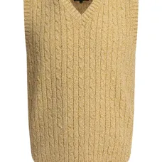 Вязаный жилет с V-образным вырезом