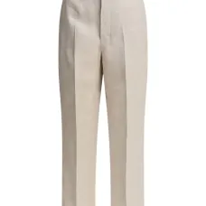 Льняные брюки со складками