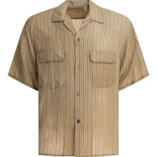 Полосатая рубашка с нагрудным карманом