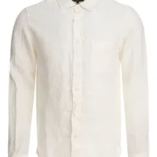 Льняная рубашка с карманом