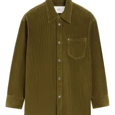 Вельветовая рубашка с нашивкой-логотипом Вельветовая рубашка с нашивкой-логотипом