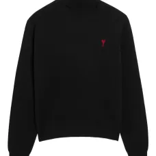 Свитер с высоким воротником и монограммой Ami de Coeur