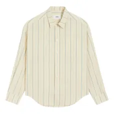 полосатая рубашка на пуговицах