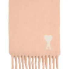 Шарф с бахромой и монограммой Ami De Coeur