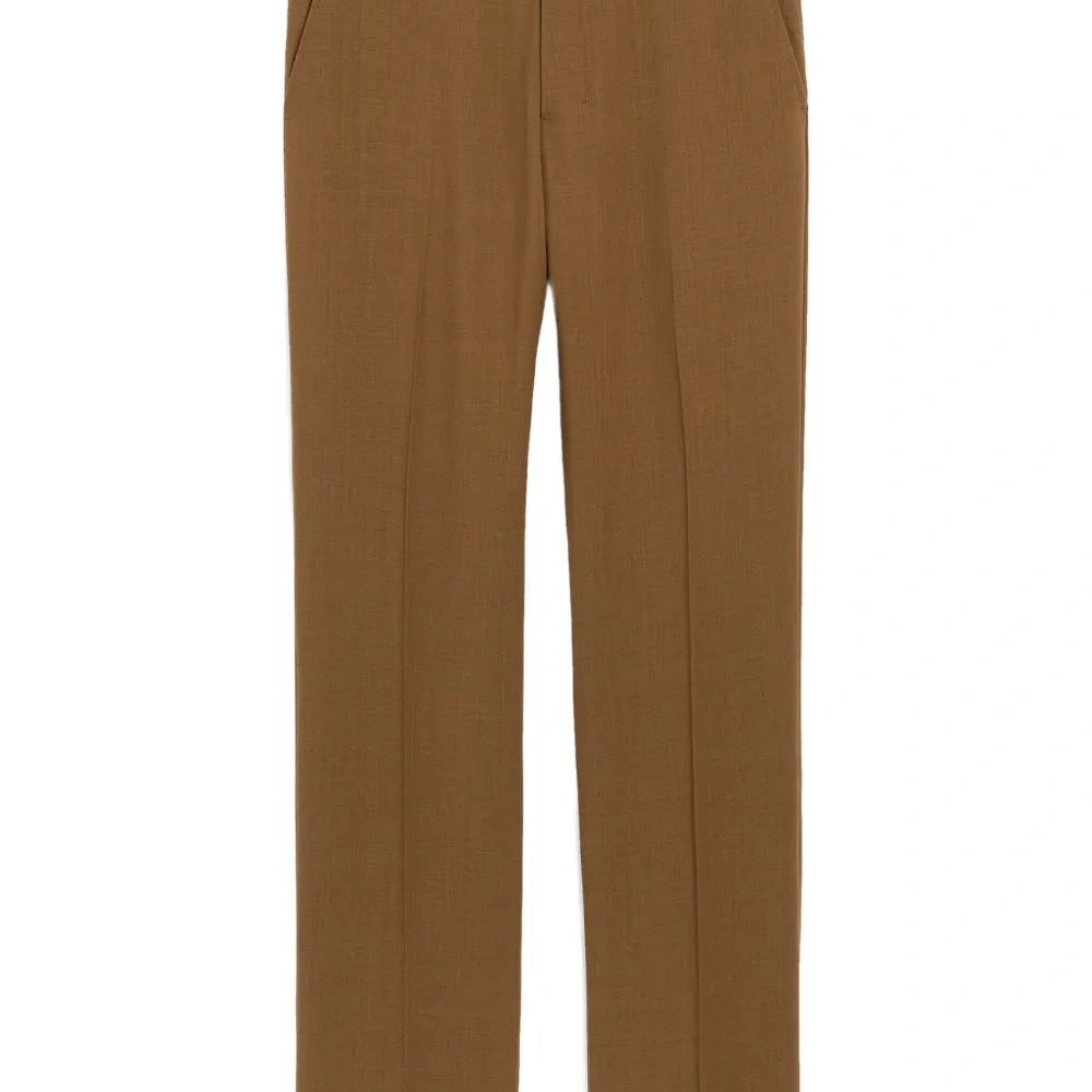 Шерстяные брюки прямого кроя