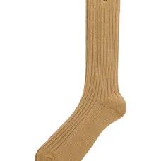 носки в рубчик с вышивкой