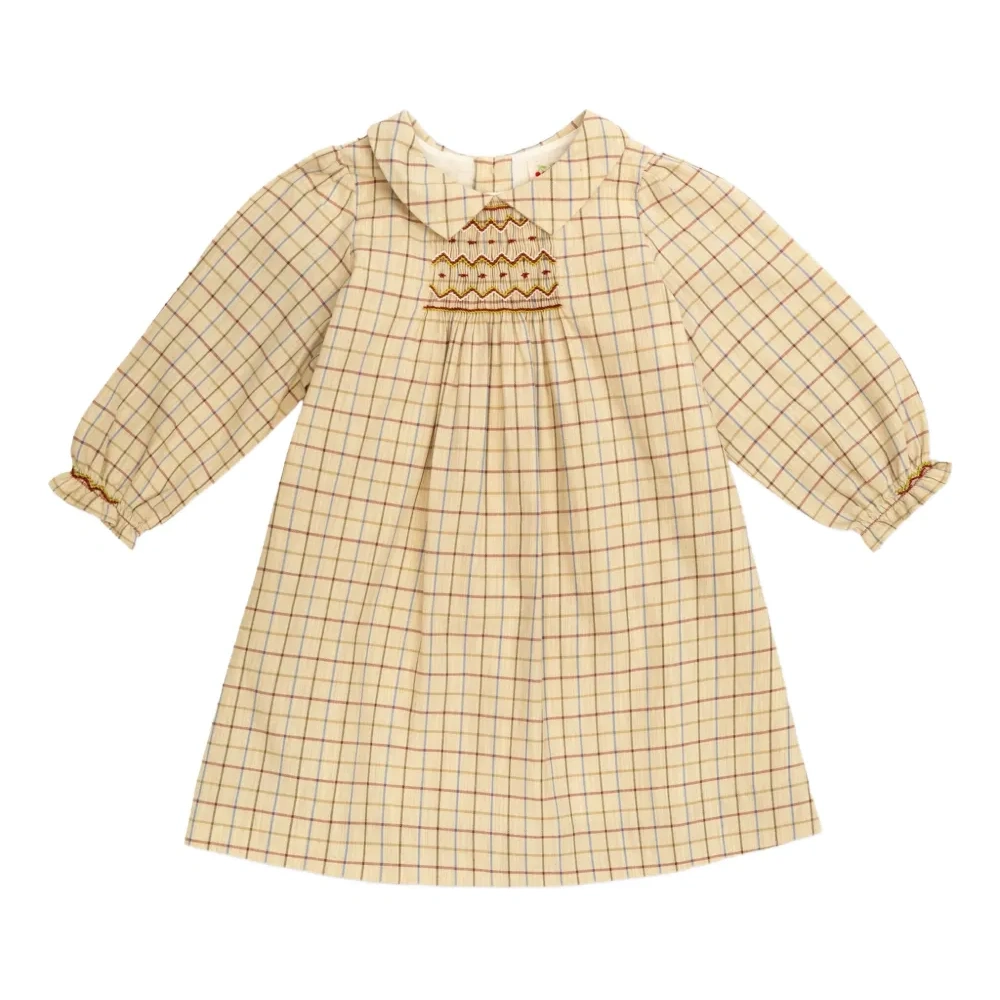 Клетчатое платье со сборками