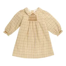 Клетчатое платье со сборками